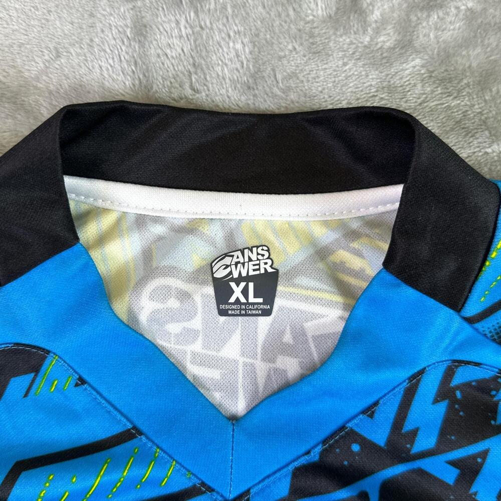 Answer Motocross Jersey Blue Yellow Graphic Racing Dirt Bike MX Shirt Mens XL - Picture 3 of 8